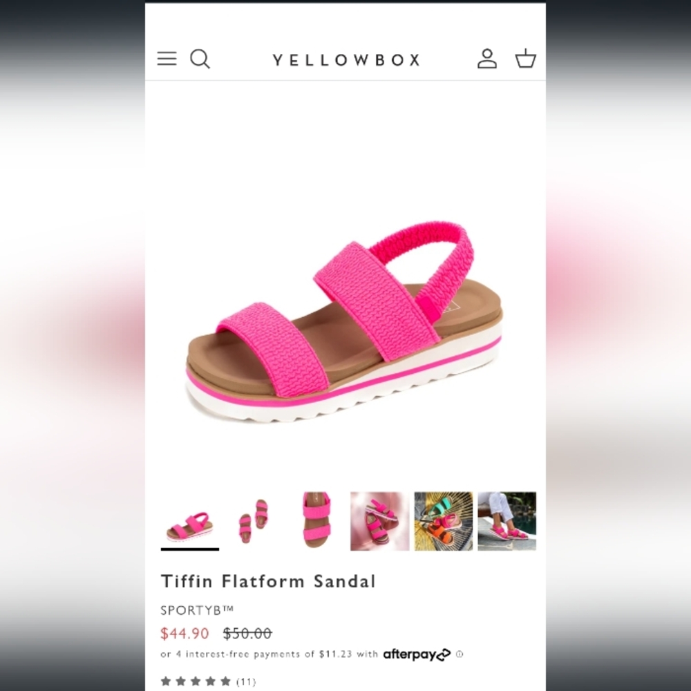 Yellowbox Tiffin Flatform Sandal In Pink Size 8